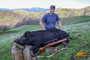 Sean B with a February 2018 Wild Pig